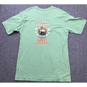 Tommy Bahama Relax Grill Sergeant T Shirt Mens Sz M Grill Camping Beer Dad Green